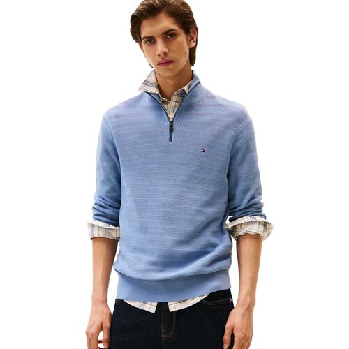 Tommy Hilfiger Stripe Structure Zip Mock